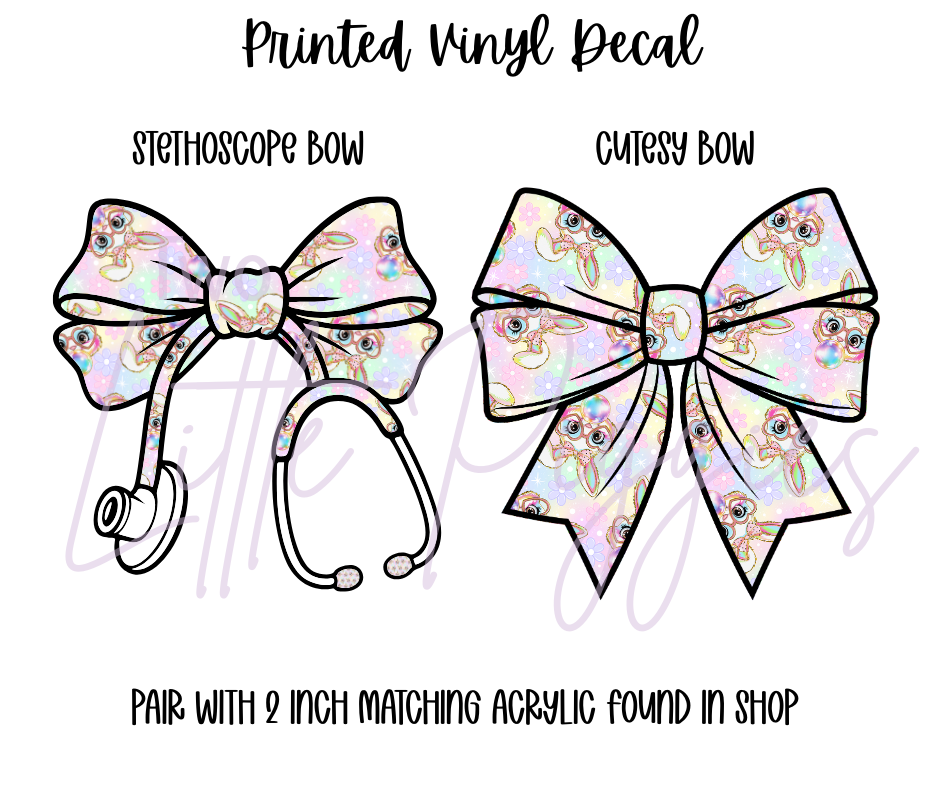 Printed Vinyl - Bubble Gum Bunny