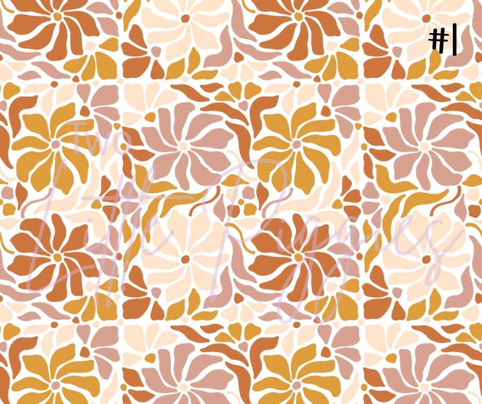 Printed Vinyl - Autumn Groovy Bloom