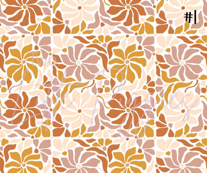 Printed Vinyl - Autumn Groovy Bloom