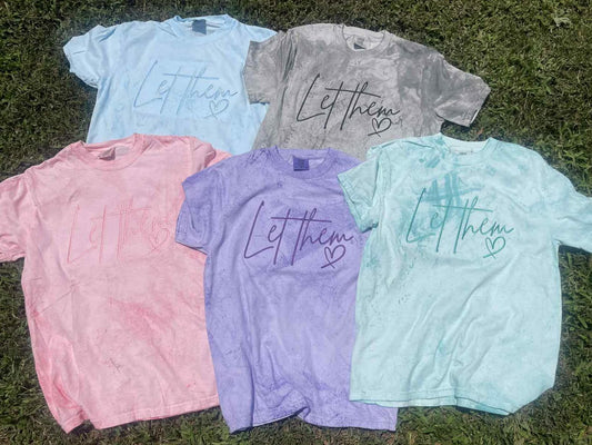 Let Them Embroidered Tshirts