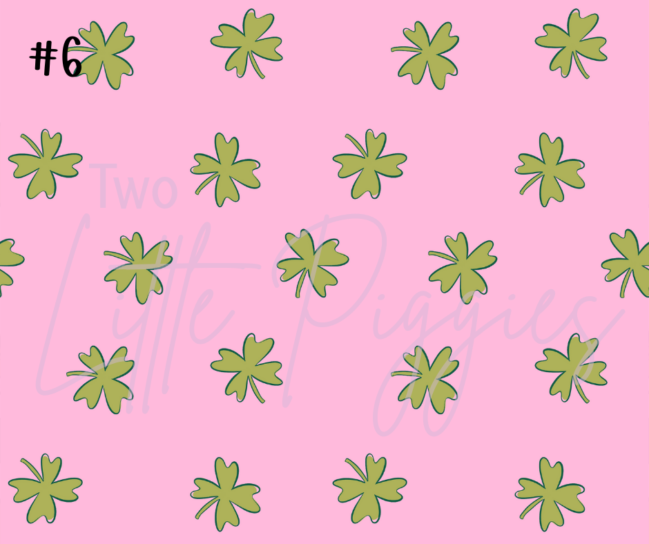 Printed Vinyl - St. Patrick's - Salmon and Green