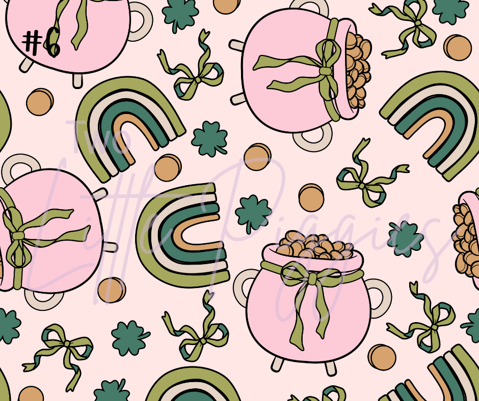 Printed Vinyl - St. Patrick's - Bows, Disco, and Balloon Dogs