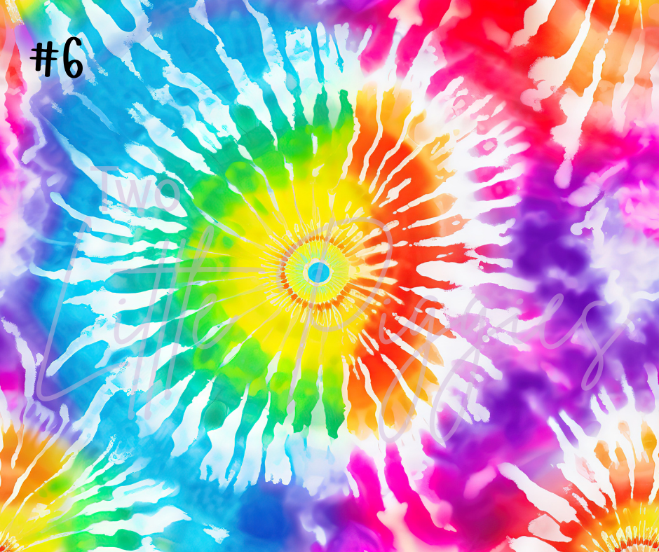 Printed Vinyl - Rainbow Tie Dye
