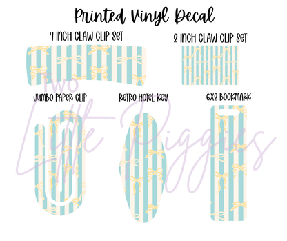 Printed Vinyl - Stripes and Bows