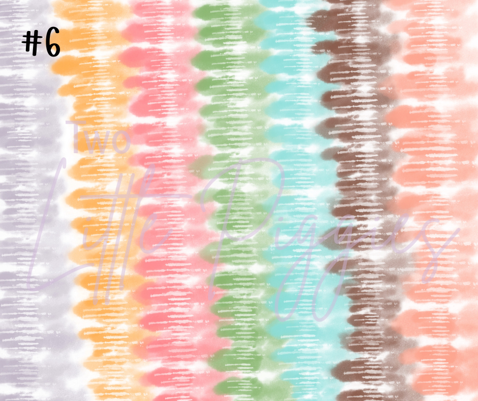 Printed Vinyl - Pastel Tie Dye
