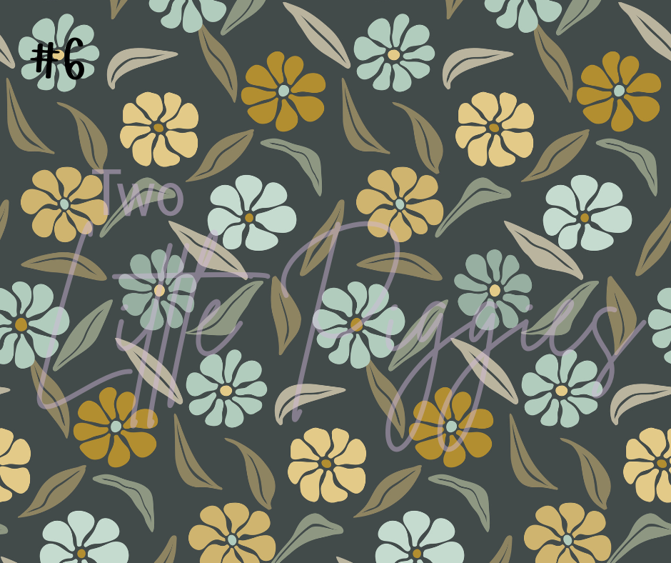 Printed Vinyl - Retro Floral