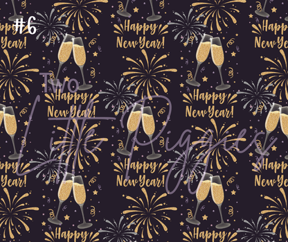 Printed Vinyl - New Year  Champaign