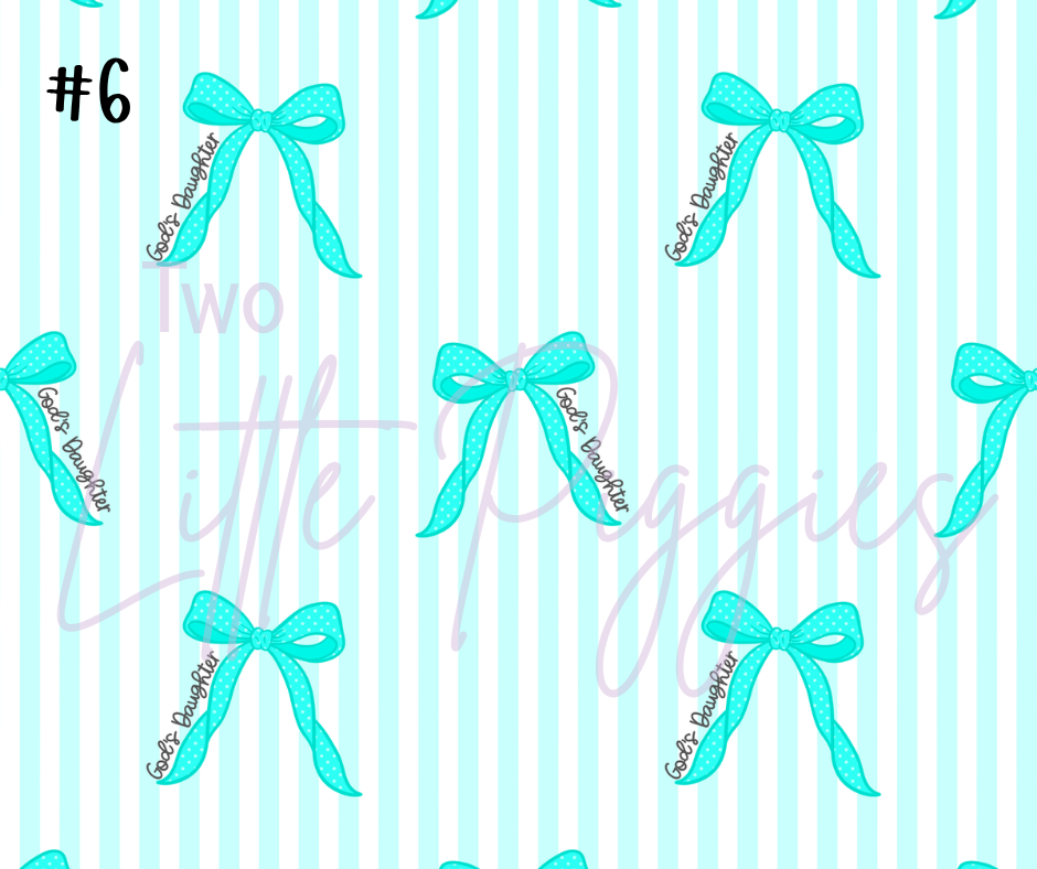 Printed Vinyl - God's Daughter Bows