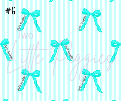 Printed Vinyl - God's Daughter Bows