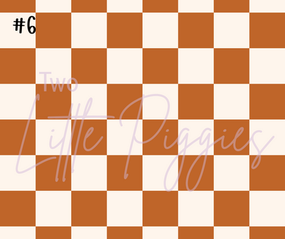 Printed Vinyl - Checkers - Boho Muted