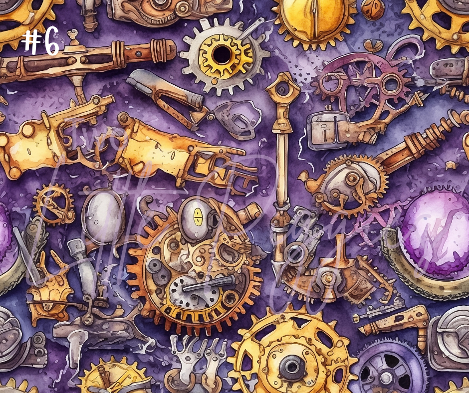 Printed Vinyl - Colorful Steampunk