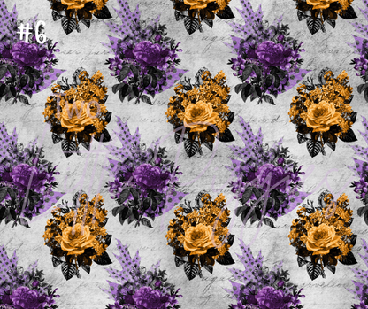 Printed Vinyl - Halloween Floral Collection
