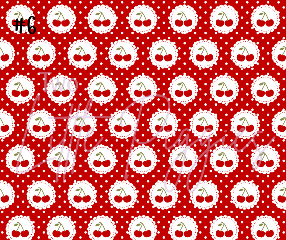 Printed Vinyl - 4th of July - Cherries