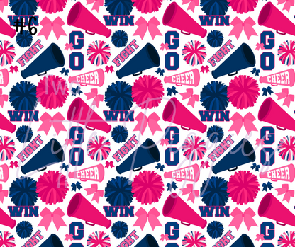 Printed Vinyl - Cheer - Pink and Navy