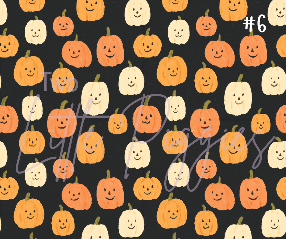 Printed Vinyl - Pastel Halloween Doodle