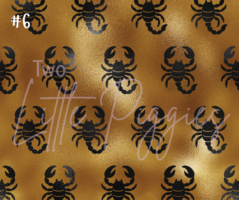 Printed Vinyl - Scorpio - Black and Gold