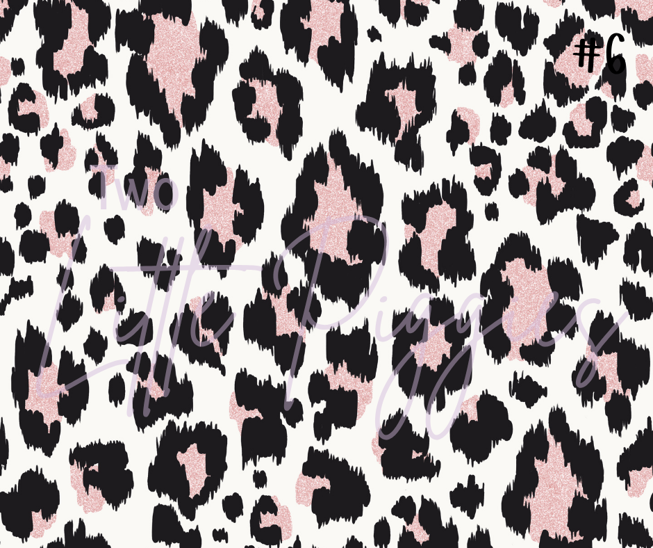Printed Vinyl - Blush and Gold Leopard