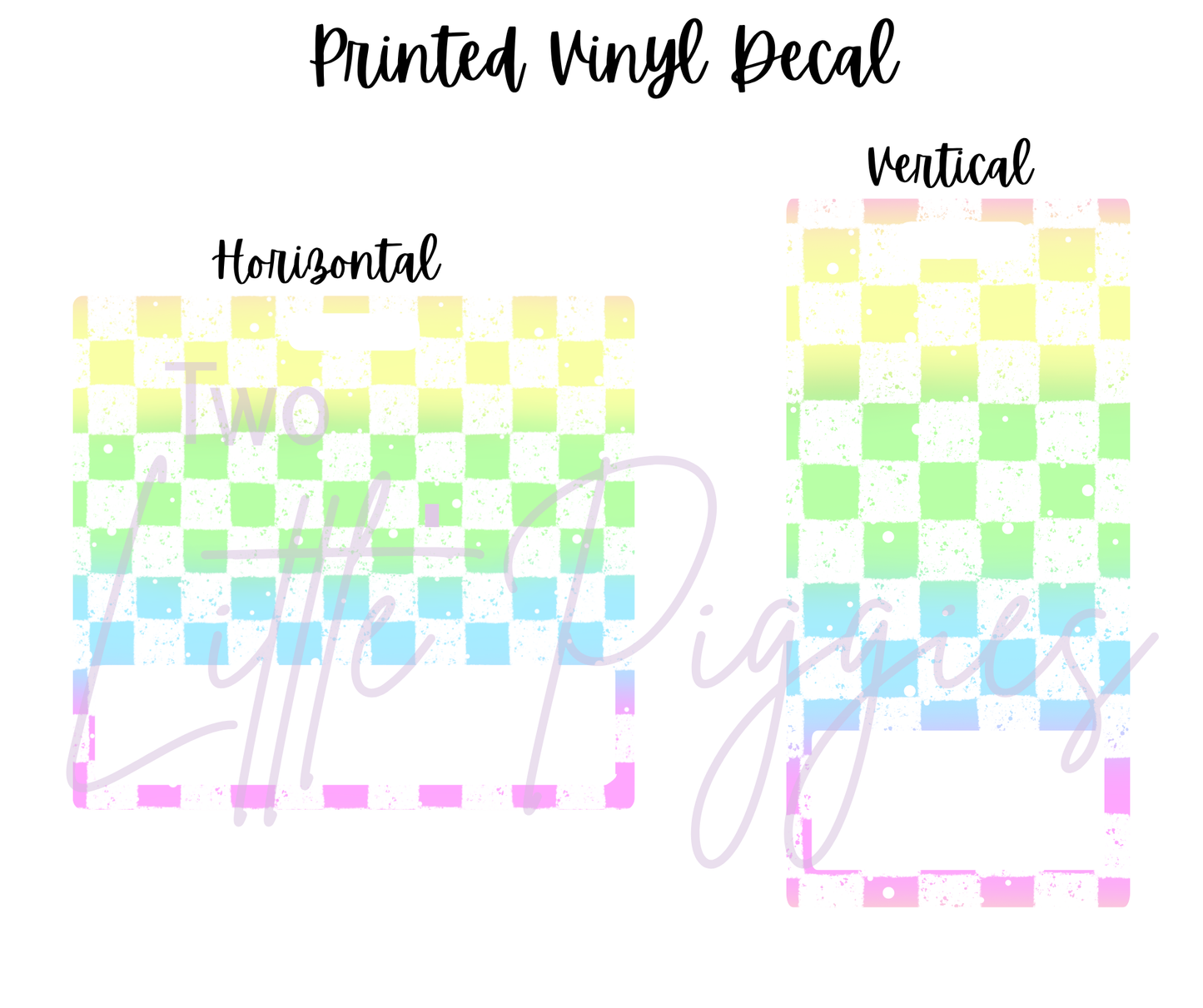 Printed Vinyl - Distressed Checkers
