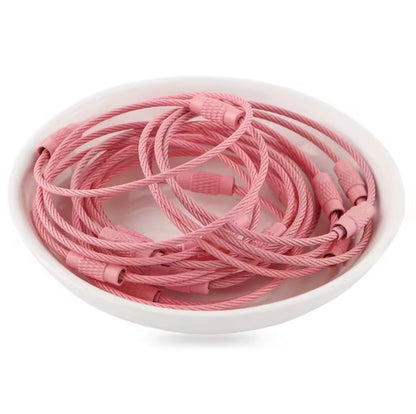 Keychain Cable Loop with with Screw Lock (3 pc)