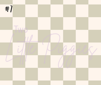Printed Vinyl - Checkers - Boho Muted