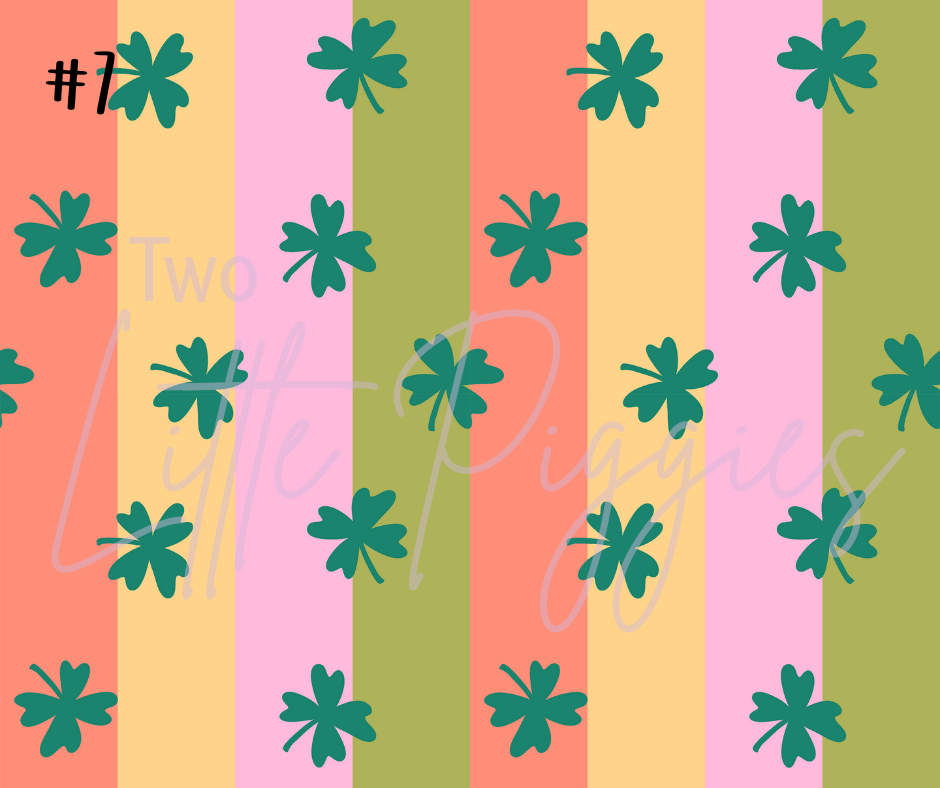 Printed Vinyl - St. Patrick's - Salmon and Green