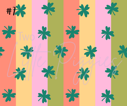 Printed Vinyl - St. Patrick's - Salmon and Green