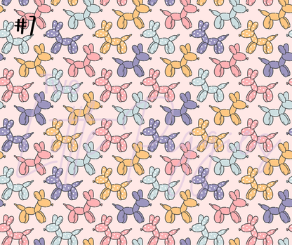 Printed Vinyl - Retro Balloon Dog - Purple