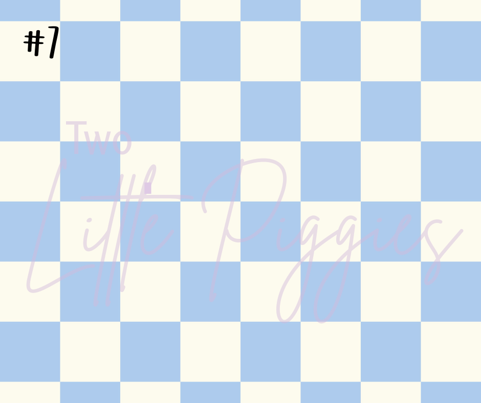 Printed Vinyl - Pastel Checkers Collection