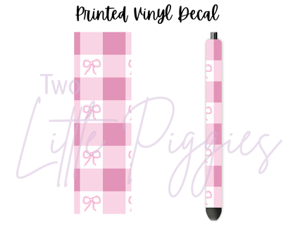 Printed Vinyl - Pastel Gingham Bows