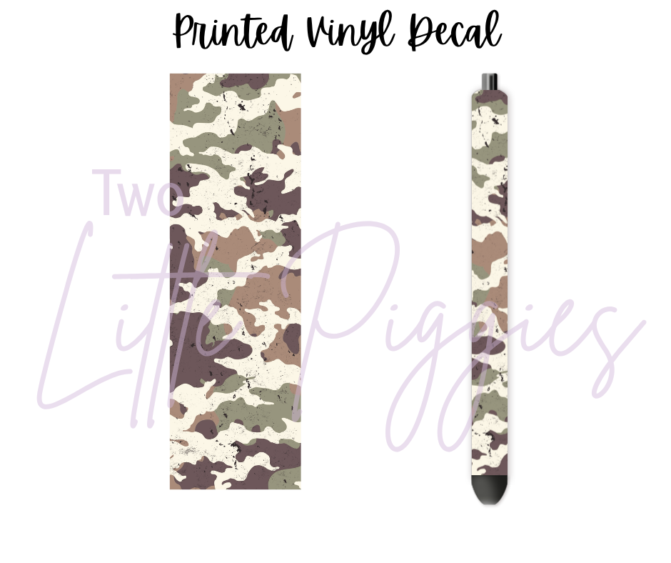 Printed Vinyl - Distressed Camo