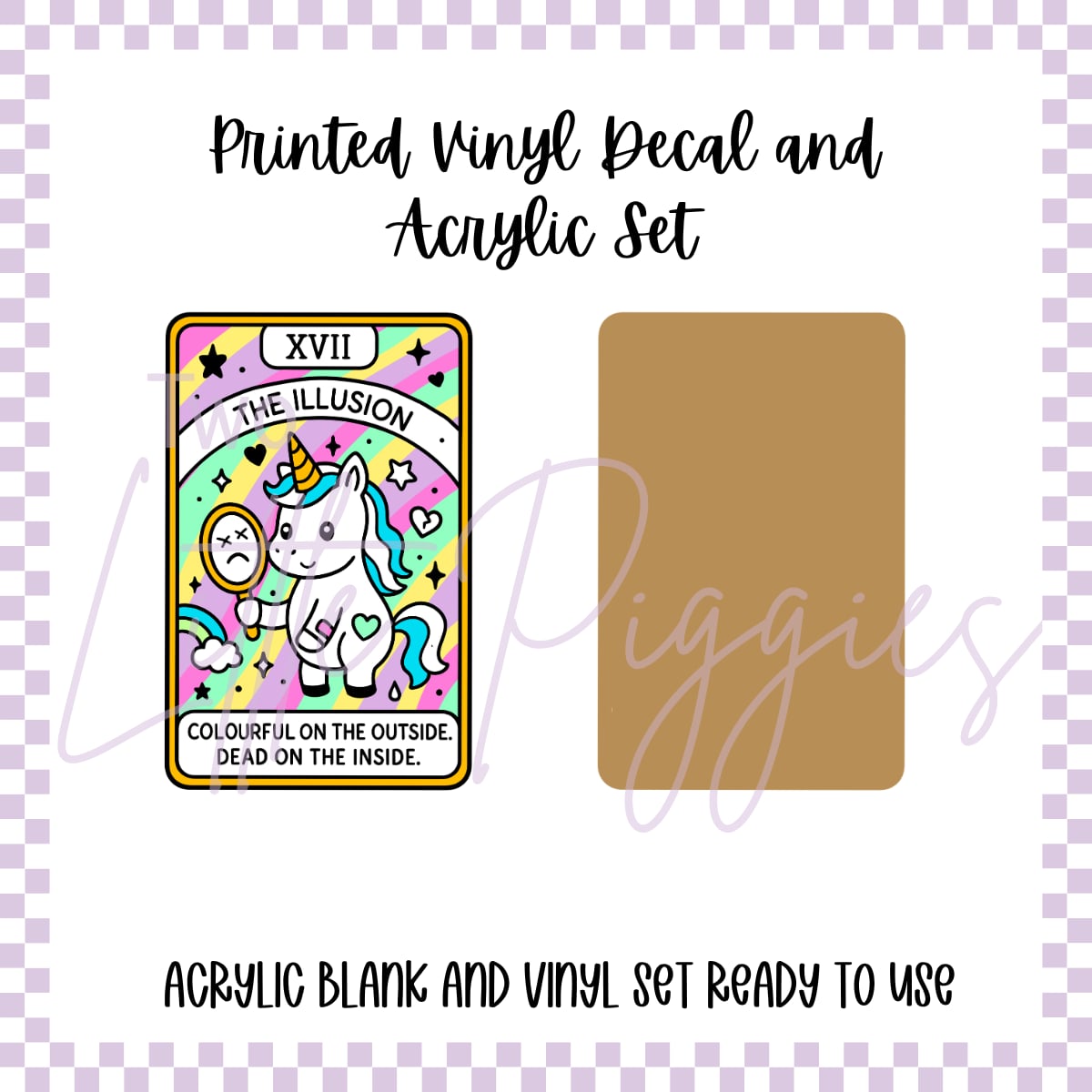 Printed Vinyl and Acrylic Set - The Illusion Card