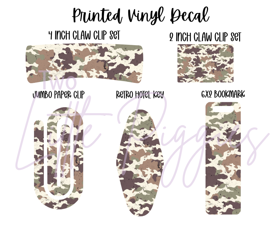 Printed Vinyl - Distressed Camo
