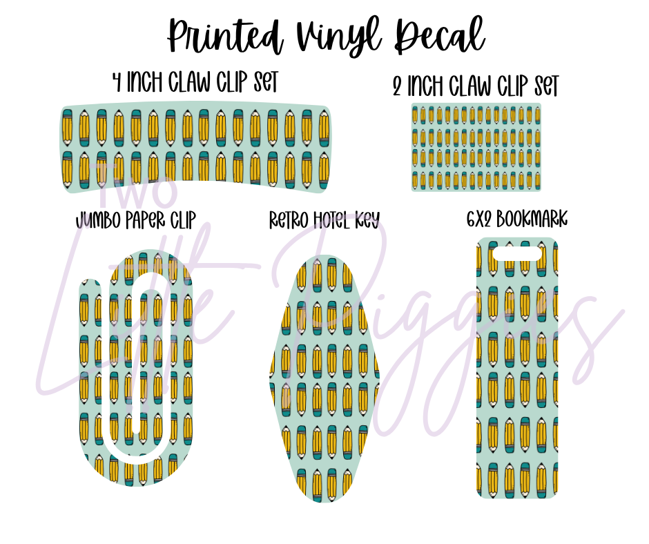 Printed Vinyl - Boho School Teal