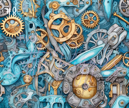 Printed Vinyl - Colorful Steampunk