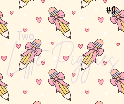 Printed Vinyl - Back to School - Pastel