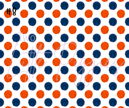 Printed Vinyl - Cheer - Navy and Orange