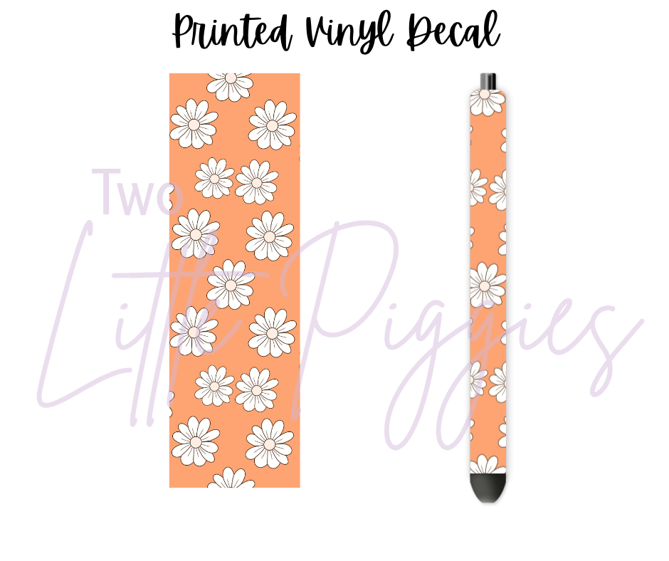 Printed Vinyl - Boho Orange and Pink
