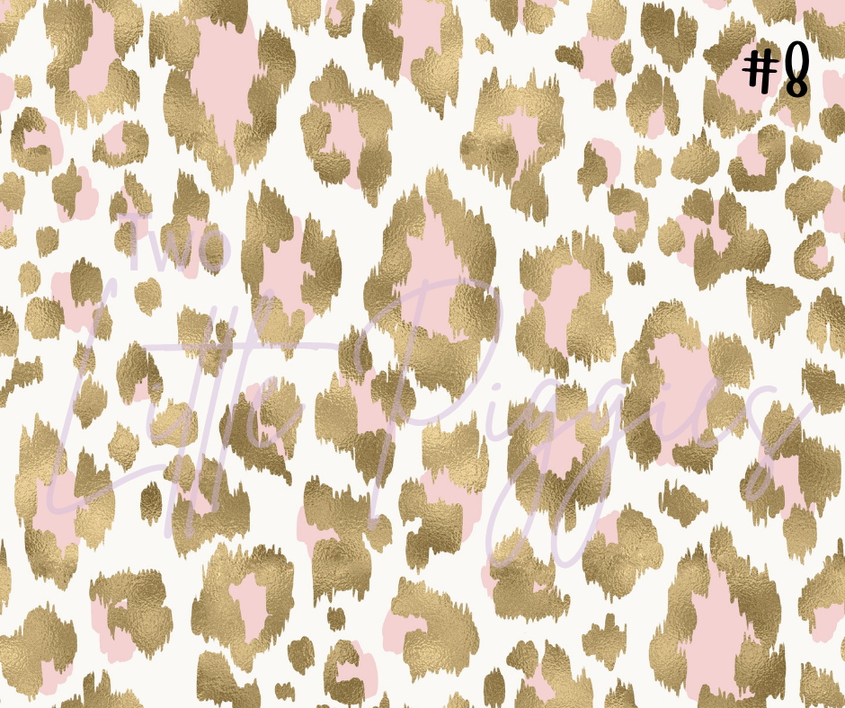 Printed Vinyl - Blush and Gold Leopard