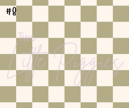 Printed Vinyl - Checkers - Boho Muted