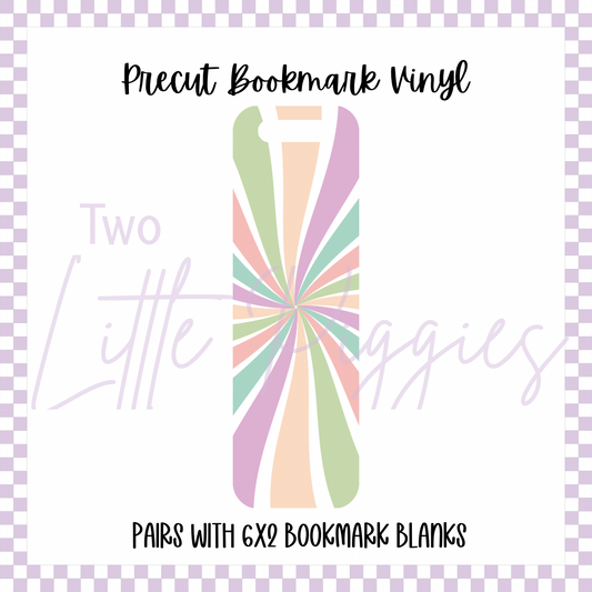 Printed Vinyl - Bookmark - Spring Swirl (Printed on Clear)