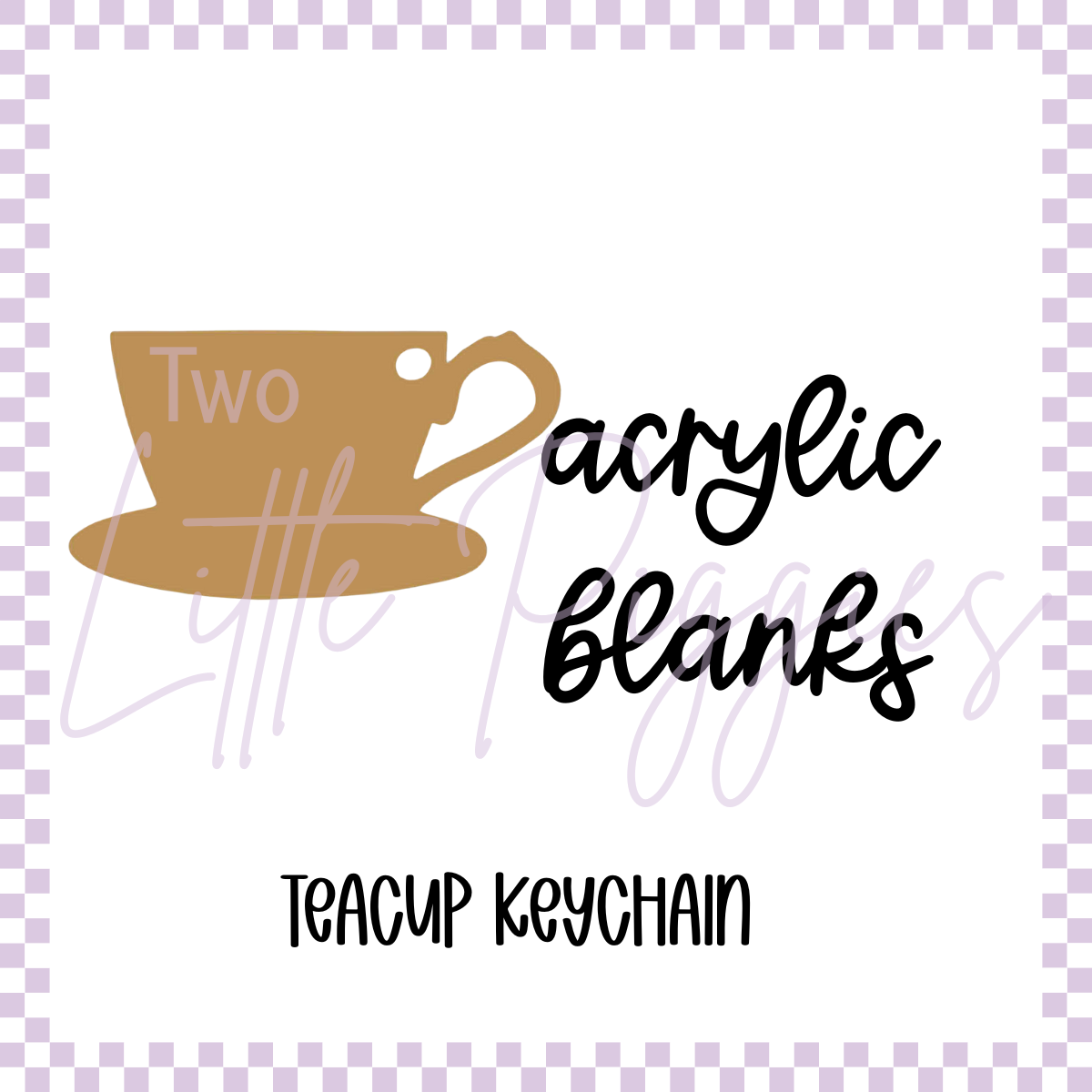 Acrylic Blank - Teacup (3pc)