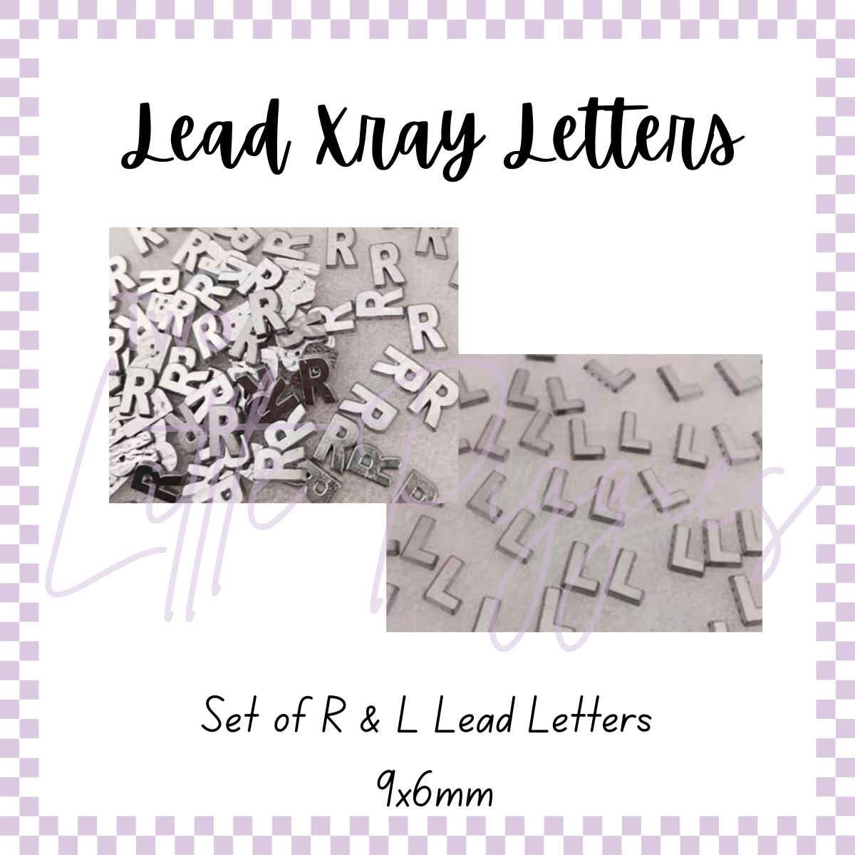 Lead Letters - Xray Marker (3 Sets of 2)