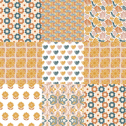 Printed Vinyl - Autumn Groovy Bloom