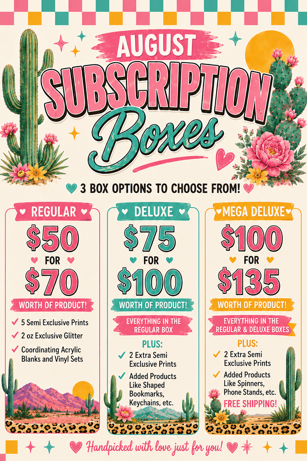 AUGUST Subscription Box - *No discount codes*