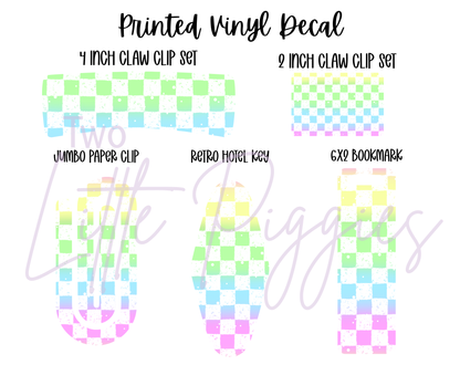 Printed Vinyl - Distressed Checkers
