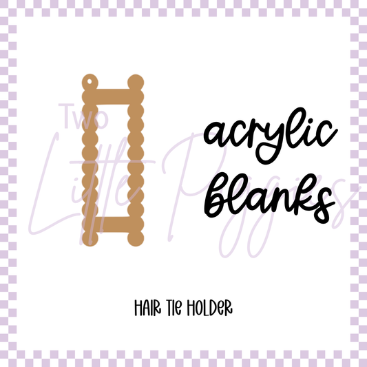 Acrylic Blank - Hair Tie Keychain - Scalloped (Set of 3) (Copy)