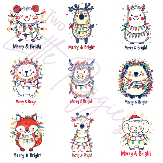 Round Ornament Sheets - Cute Animals 2