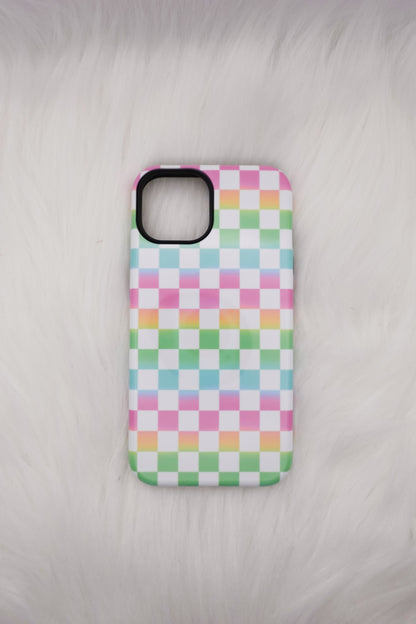 Neon Checkered  Phone Case Collaboration Tlpwholesale
