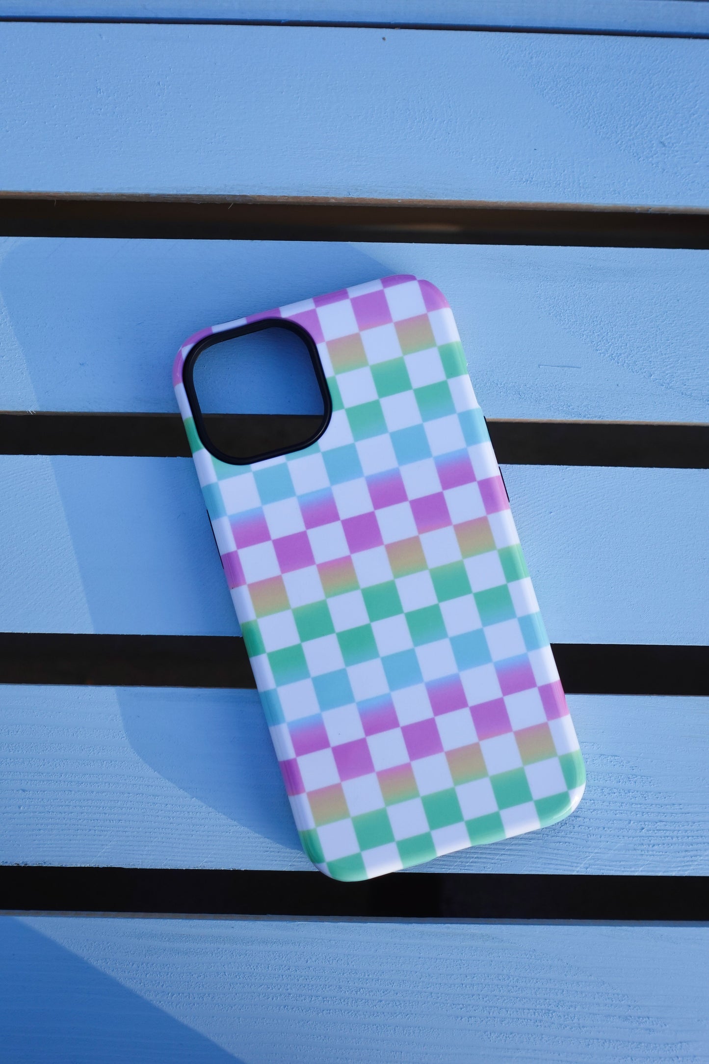 Neon Checkered  Phone Case Collaboration Tlpwholesale