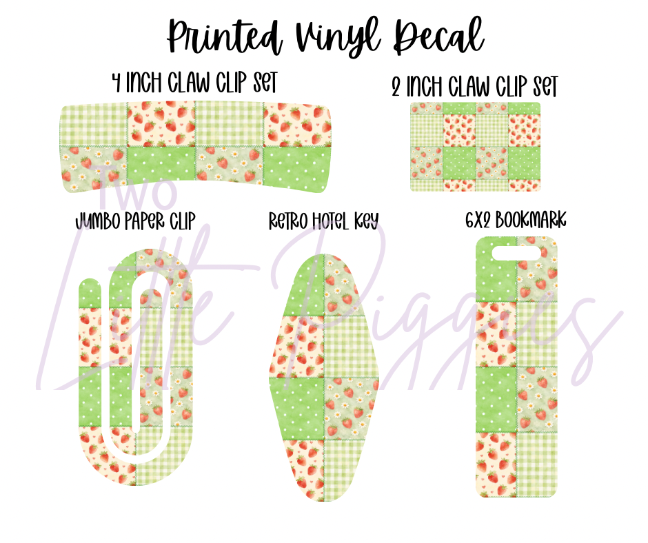 Printed Vinyl - Strawberry Patch